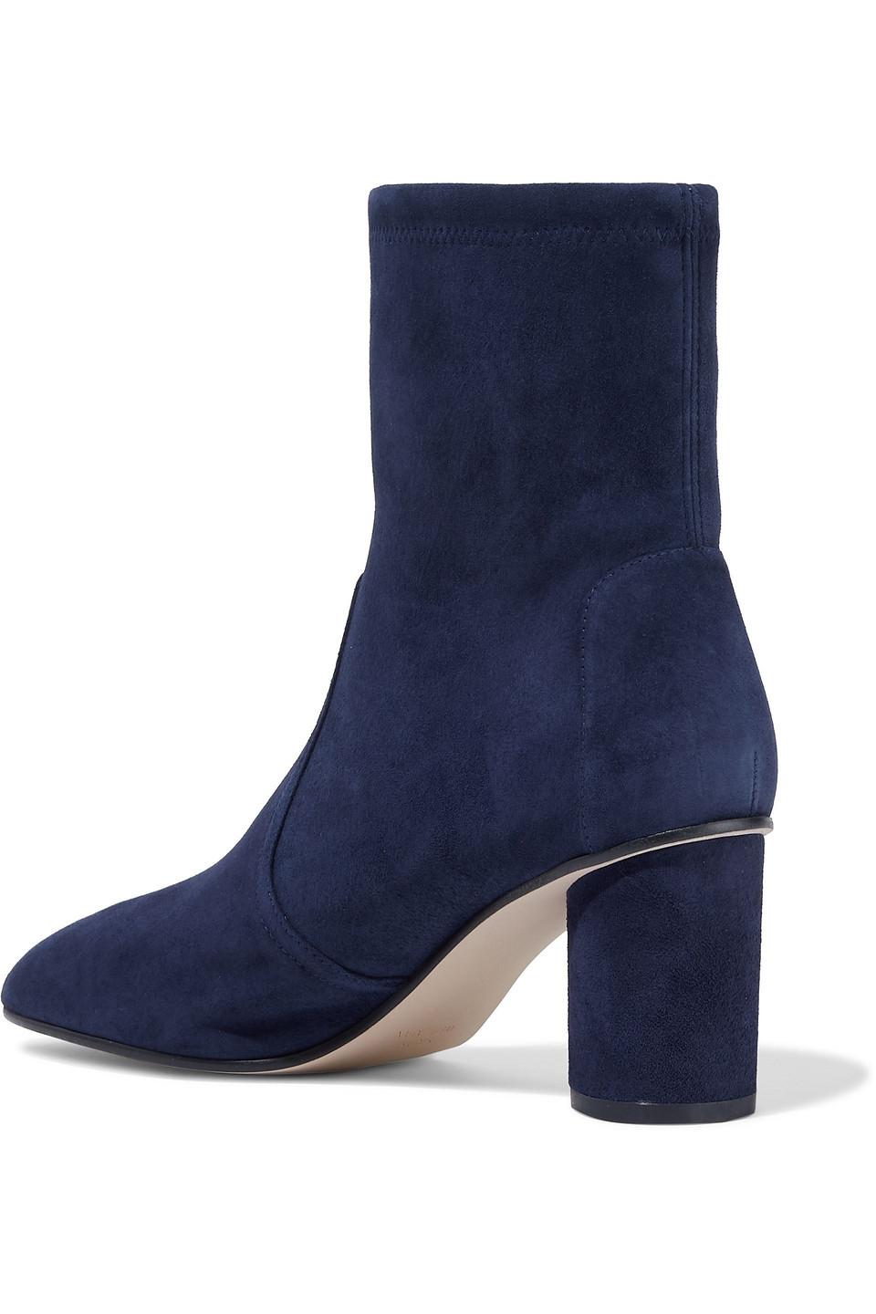 stuart weitzman navy blue boots