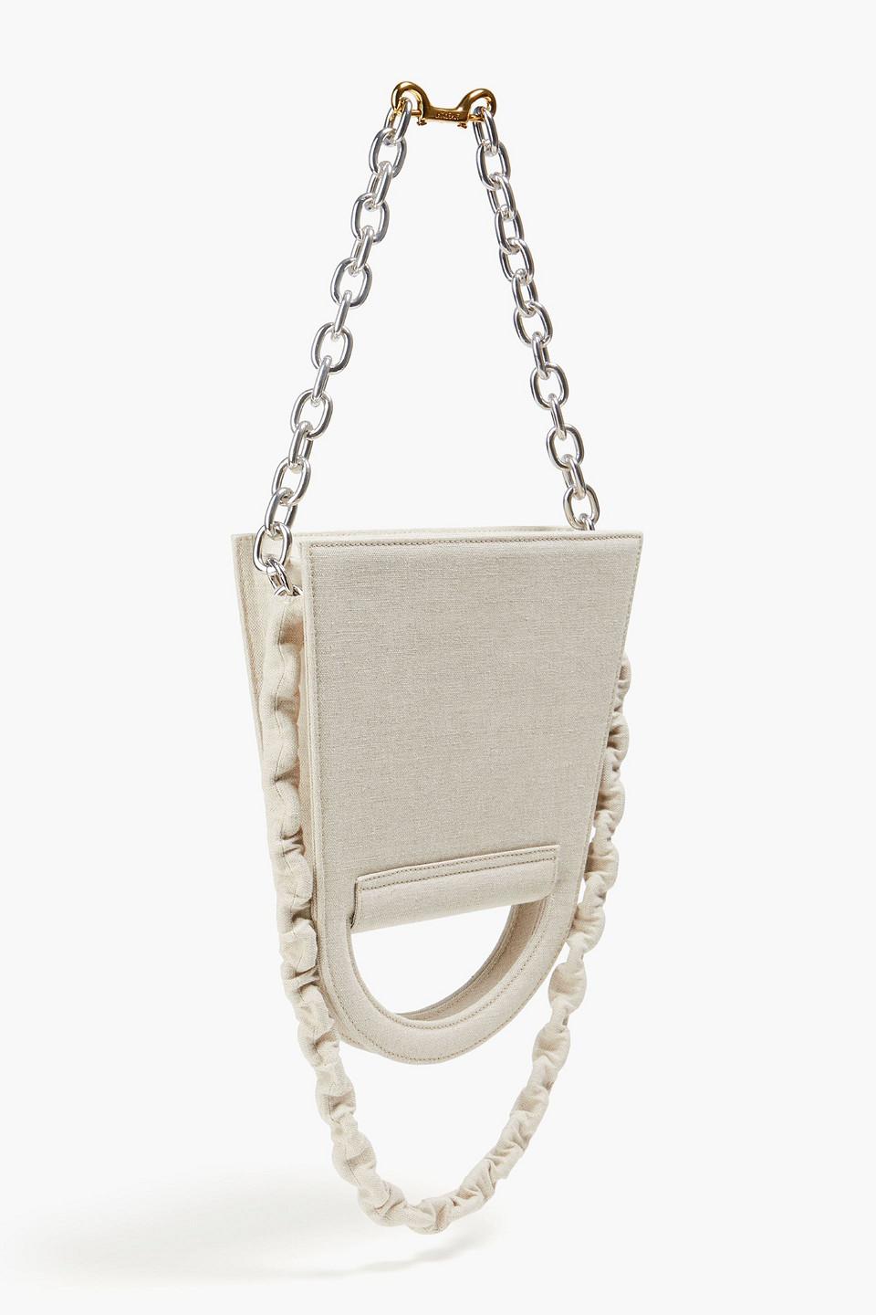 Jacquemus Le Sac A L'envers Suede Shoulder Bag in White | Lyst