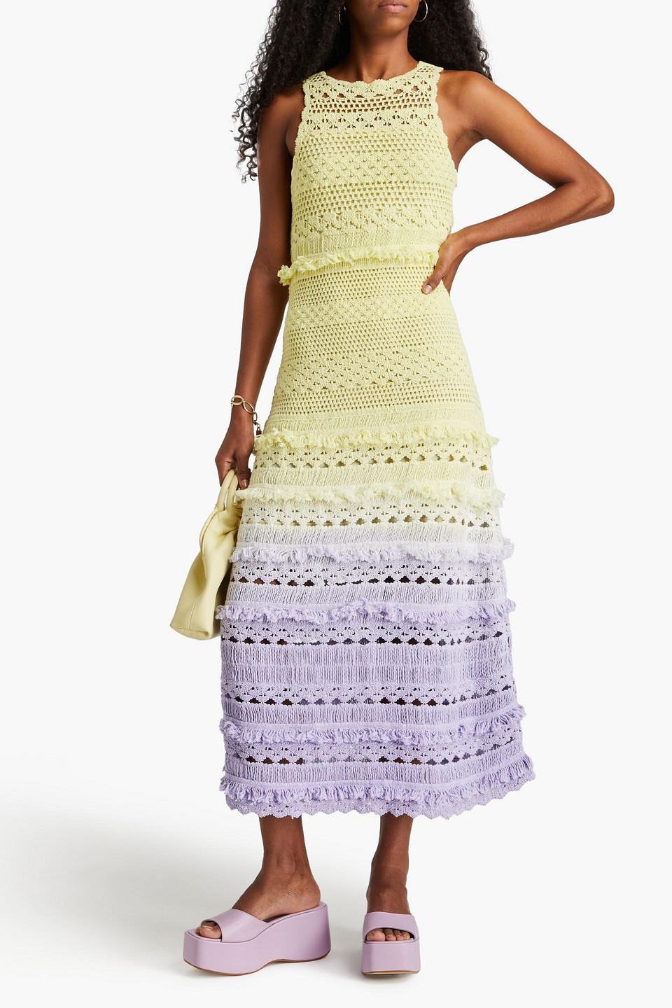 maje crochet knit maxi dress Maje Women's Crochet-Knit Maxi Dress - White