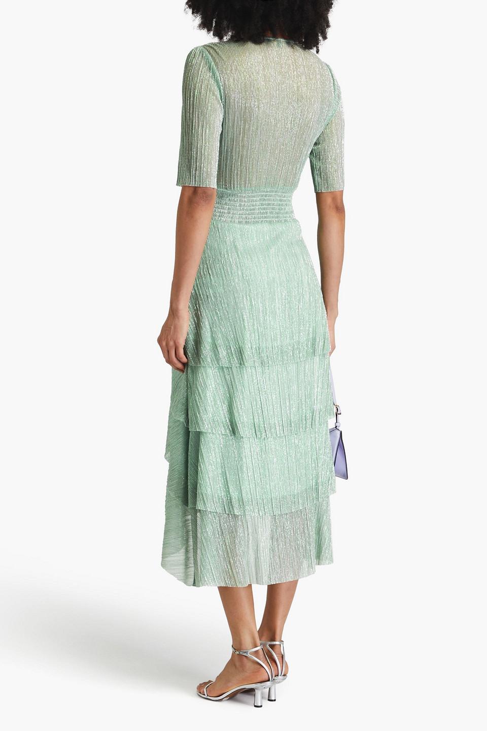 maje green metallic dress Buy Maje Women Metallic Mini Dress, Teal Green Online