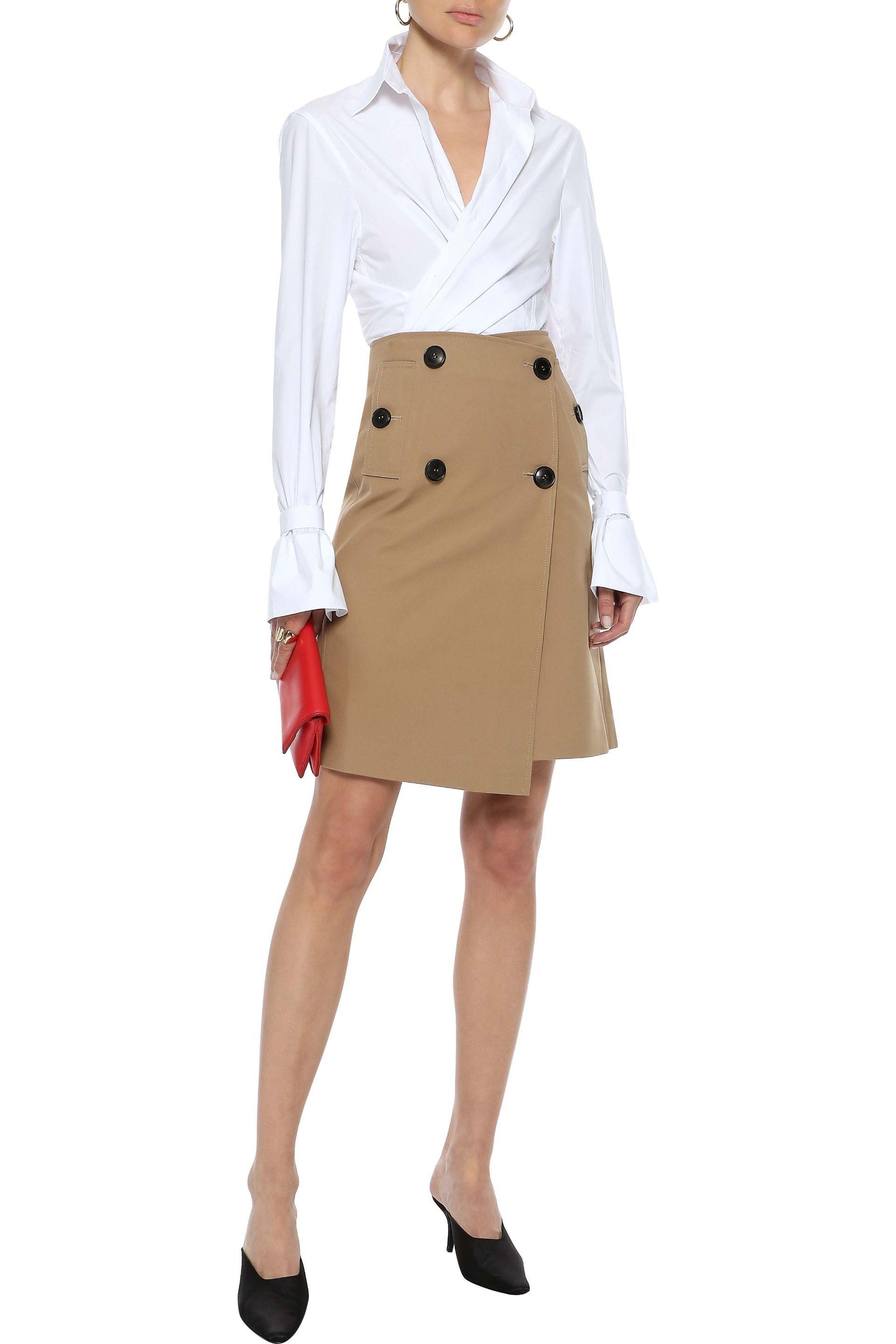wrap skirt beige