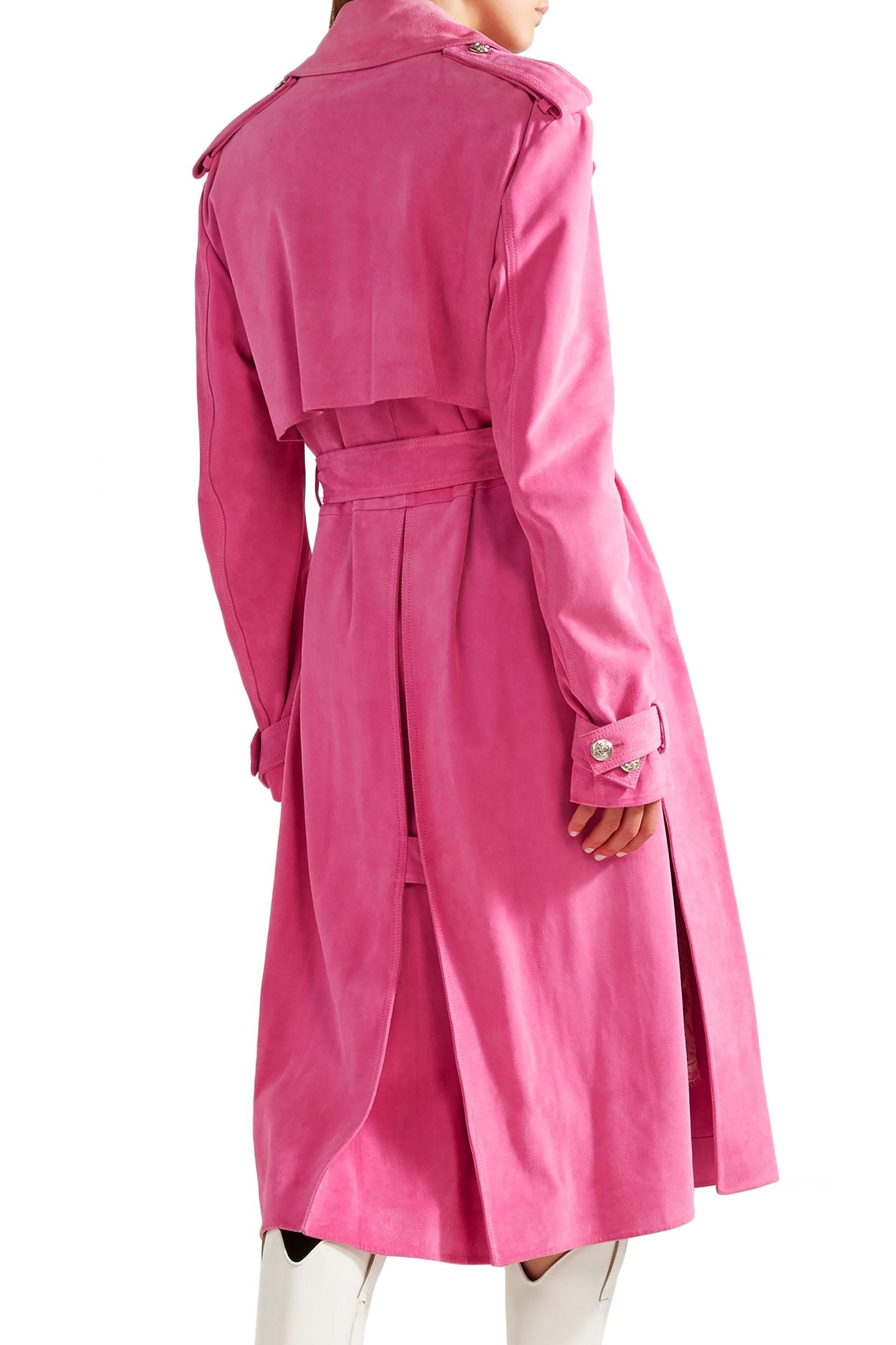 calvin klein pink trench coat