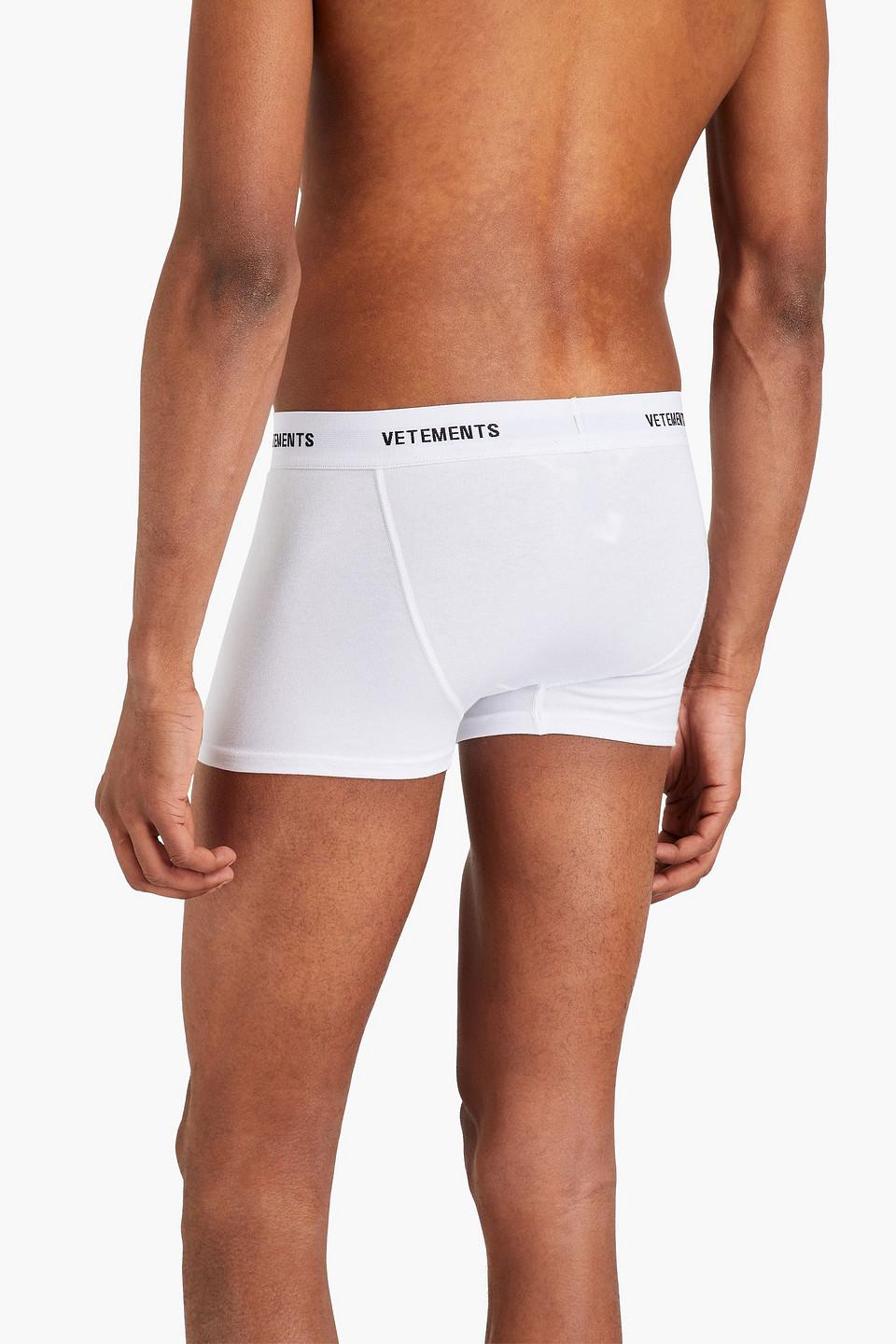 Vetements Stretch-cotton Jersey Boxer Briefs in White for Men