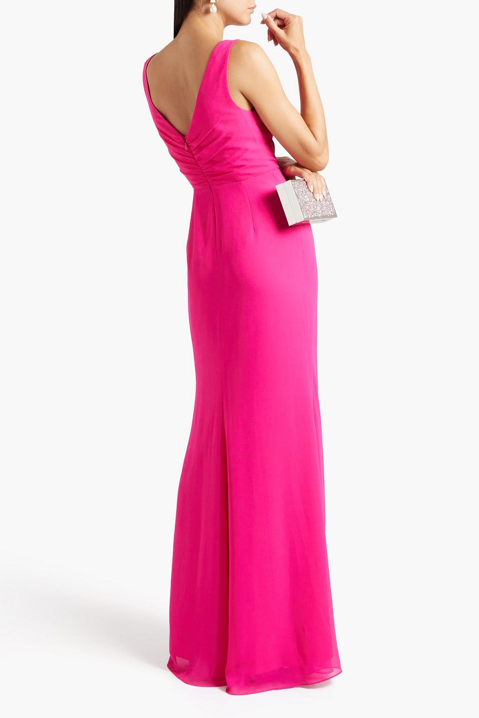 Badgley mischka discount hot pink dress