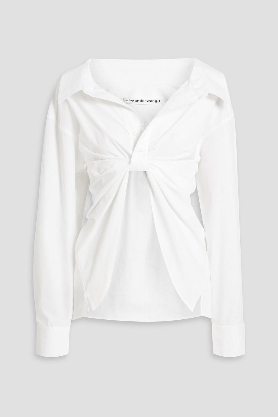 T By Alexander Wang Asymmetric Twist-front Cotton-poplin