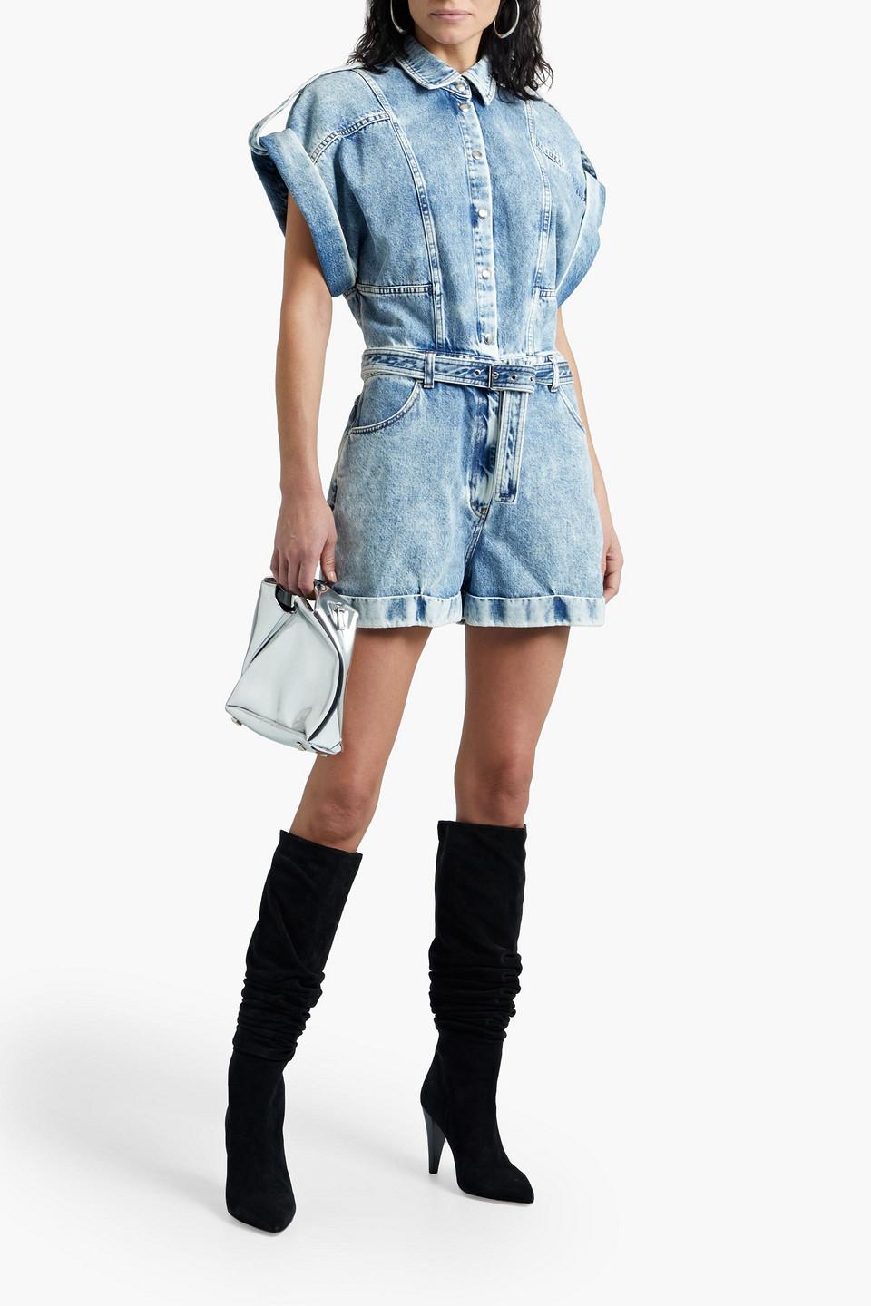 IRO Mondelan Belted Acid-wash Denim 