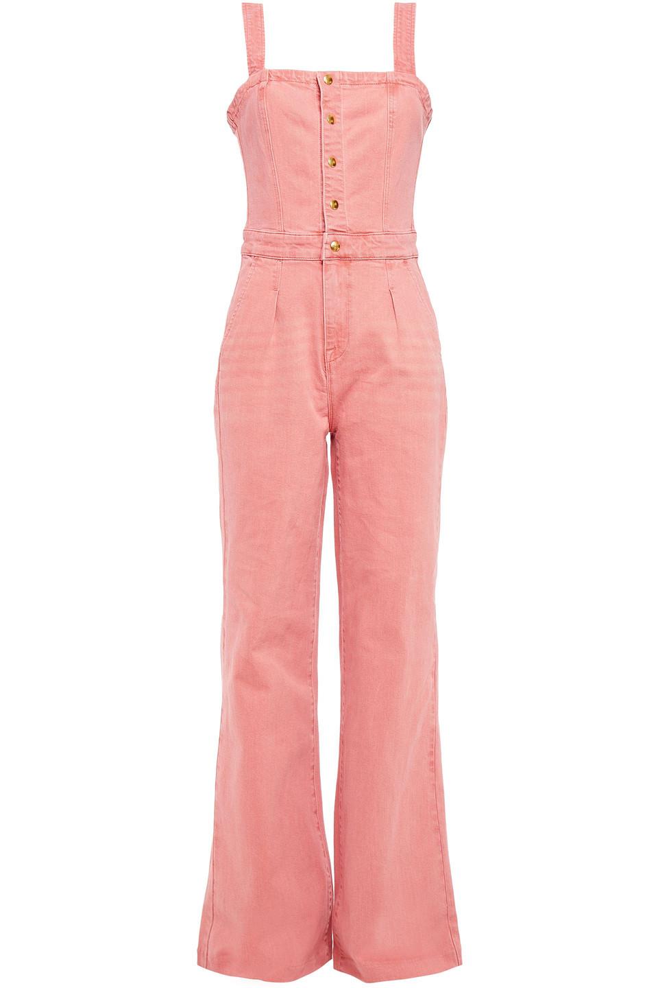 FRAME Denim Jumpsuit in Pink | Lyst UK