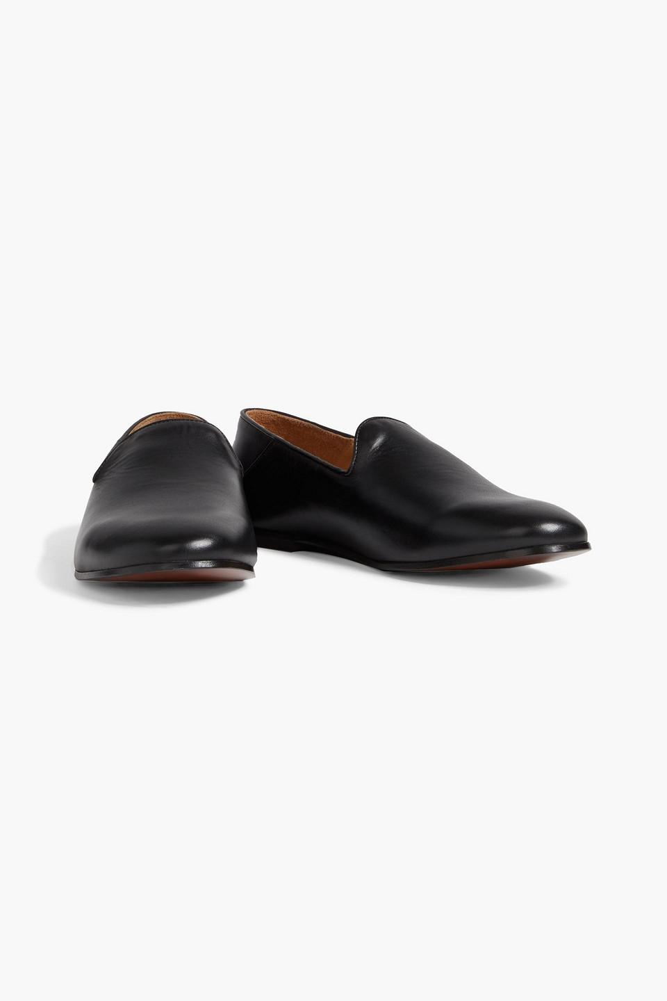 Officine Generale Collapsible-heel Leather Loafers in Black for Men | Lyst