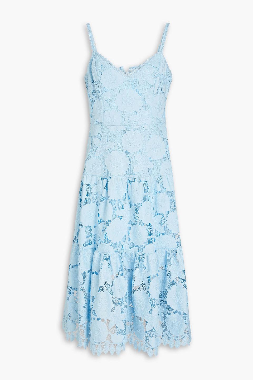 Light blue scalloped dress cheap