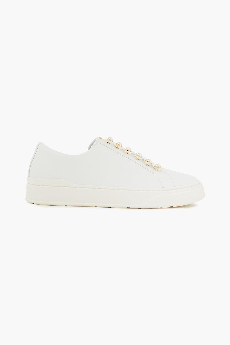 stuart weitzman excelsa leather sneakers