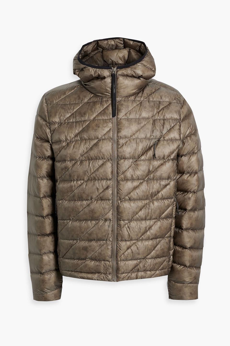 Holden Synthetic Quilted Shell Hooded Down Jacket in Metallic (Brown