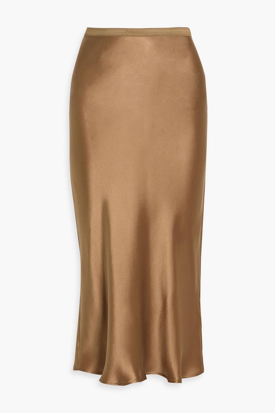【関税込み】ANINE BING タン Bar Silk ミディアムスカート Anine Bing ウィメンズ ミディアムスカート | SSENSE 日本