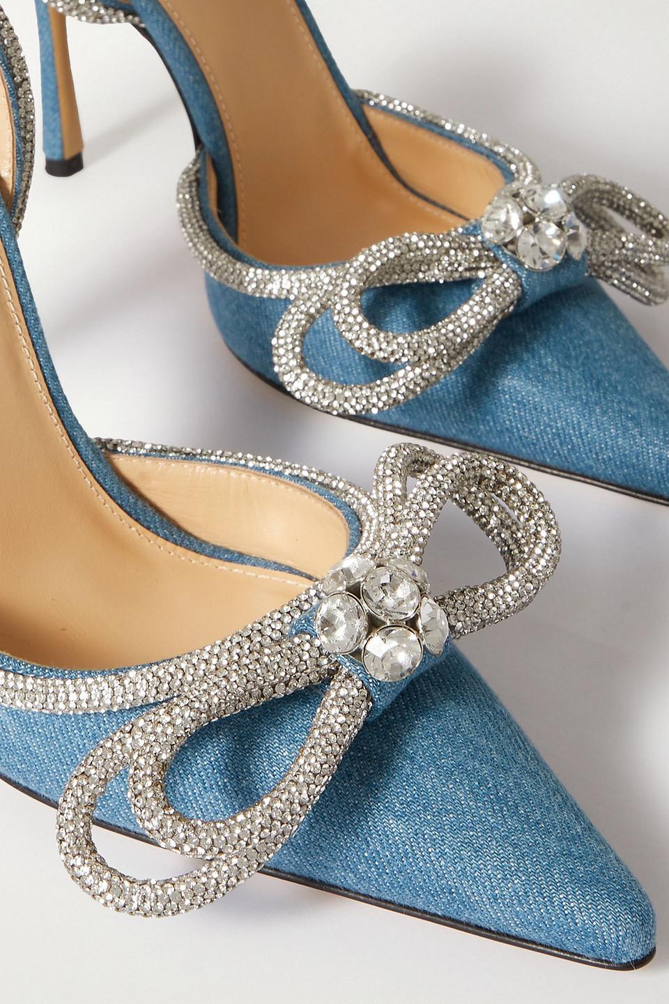 【関税込み】MACH & MACH ブルー Crystal Bow ボディスーツ MACH & MACH crystal bow 110mm pumps - Polo Avenue
