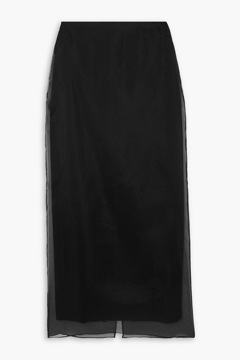 GAUGE81 Lotes Cotton And Organza Maxi Skirt in Black | Lyst