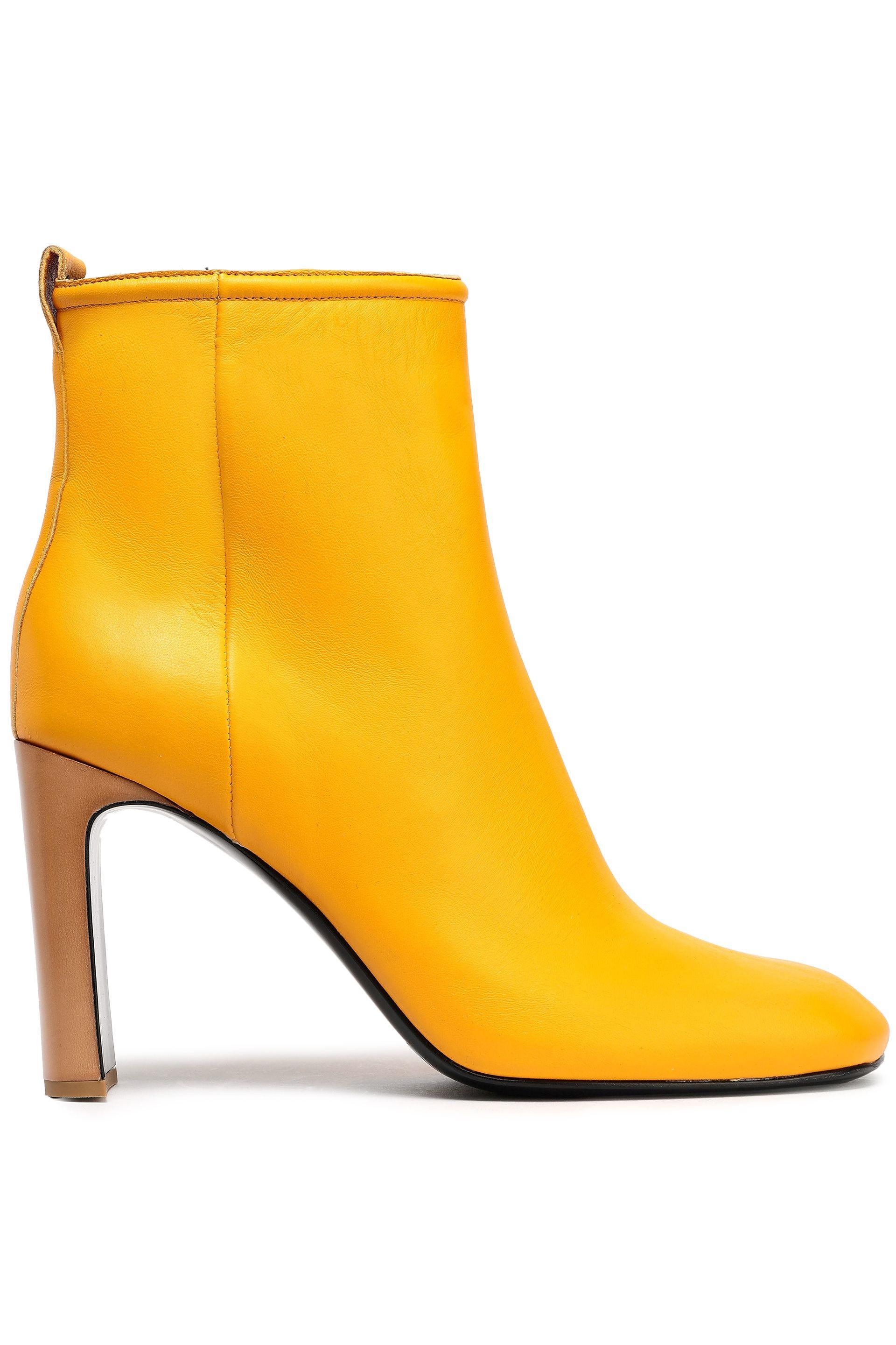 womens mustard booties