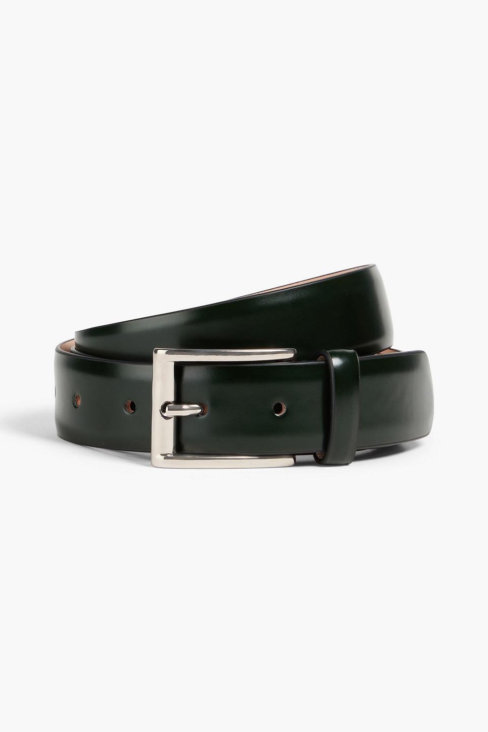 Maison Margiela Glossed-Leather Belt in Black for Men | Lyst