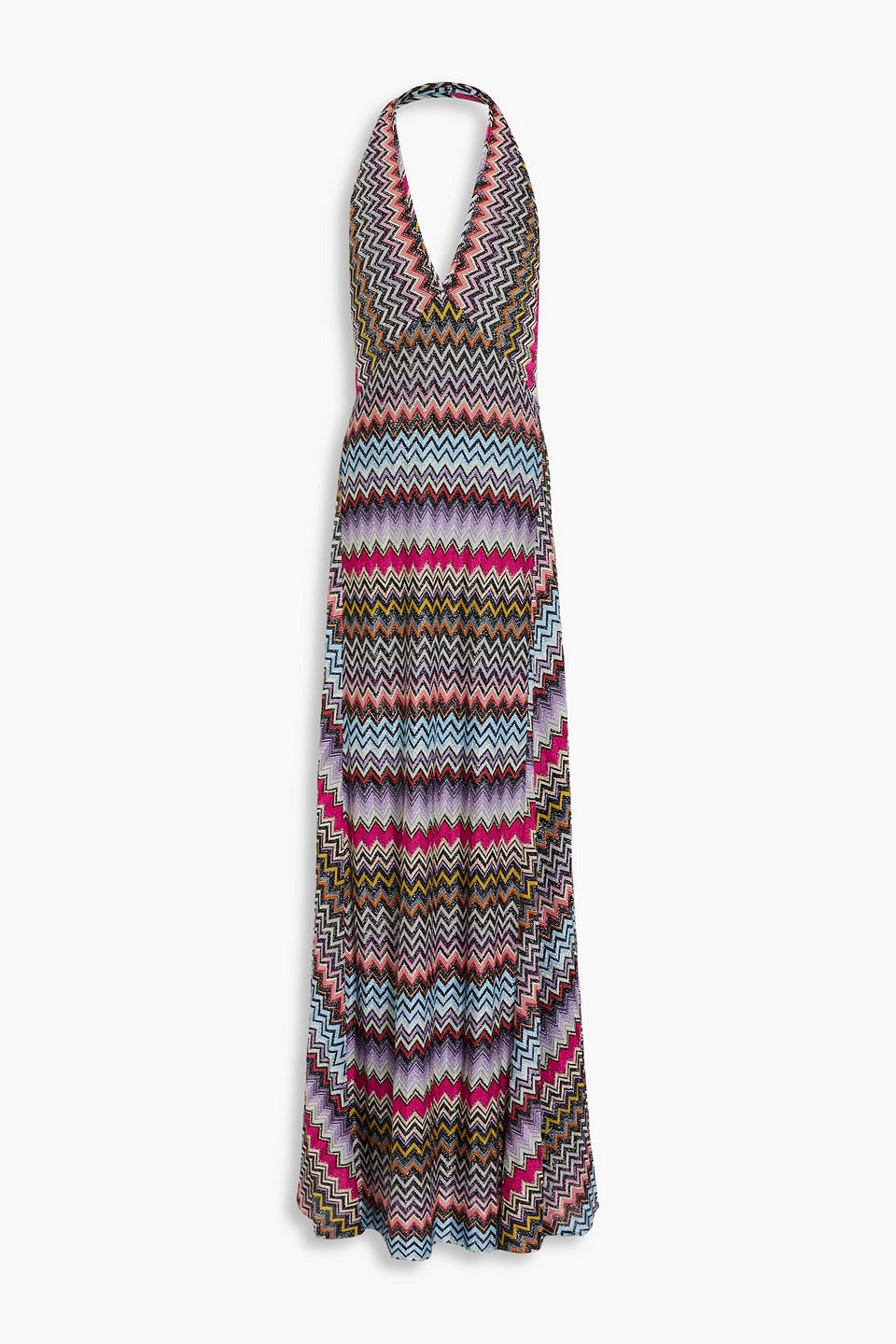 Missoni Metallic Crochet-knit Halterneck Maxi Dress in White | Lyst Missoni Metallic Crochet-knit Halterneck Maxi Dress in White | Lyst