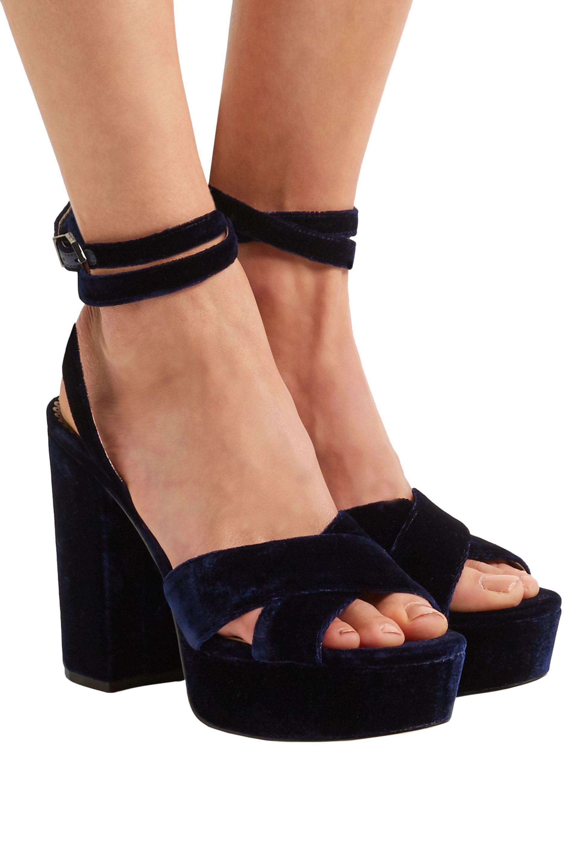 platform shoes velvet