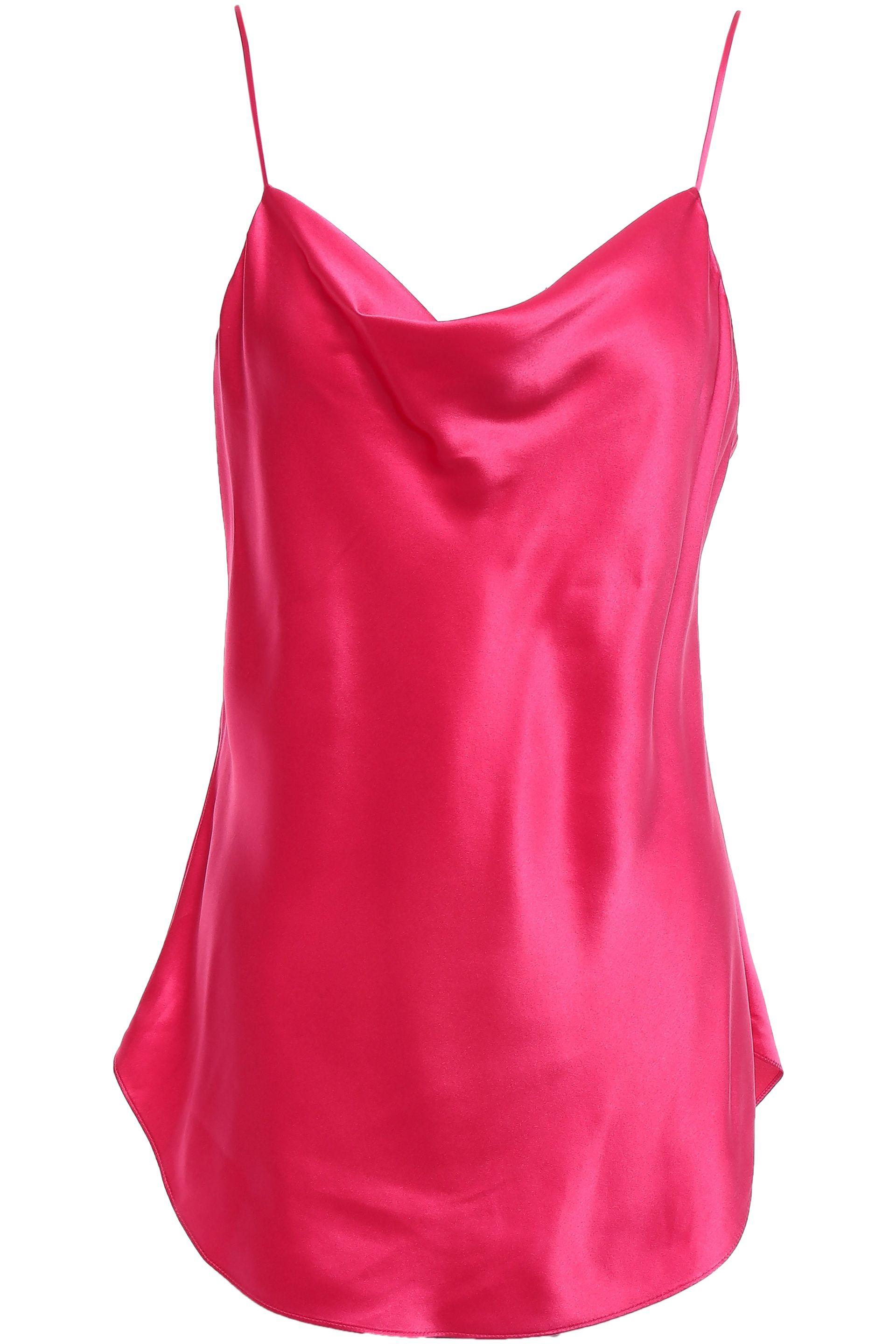 hot pink satin cami