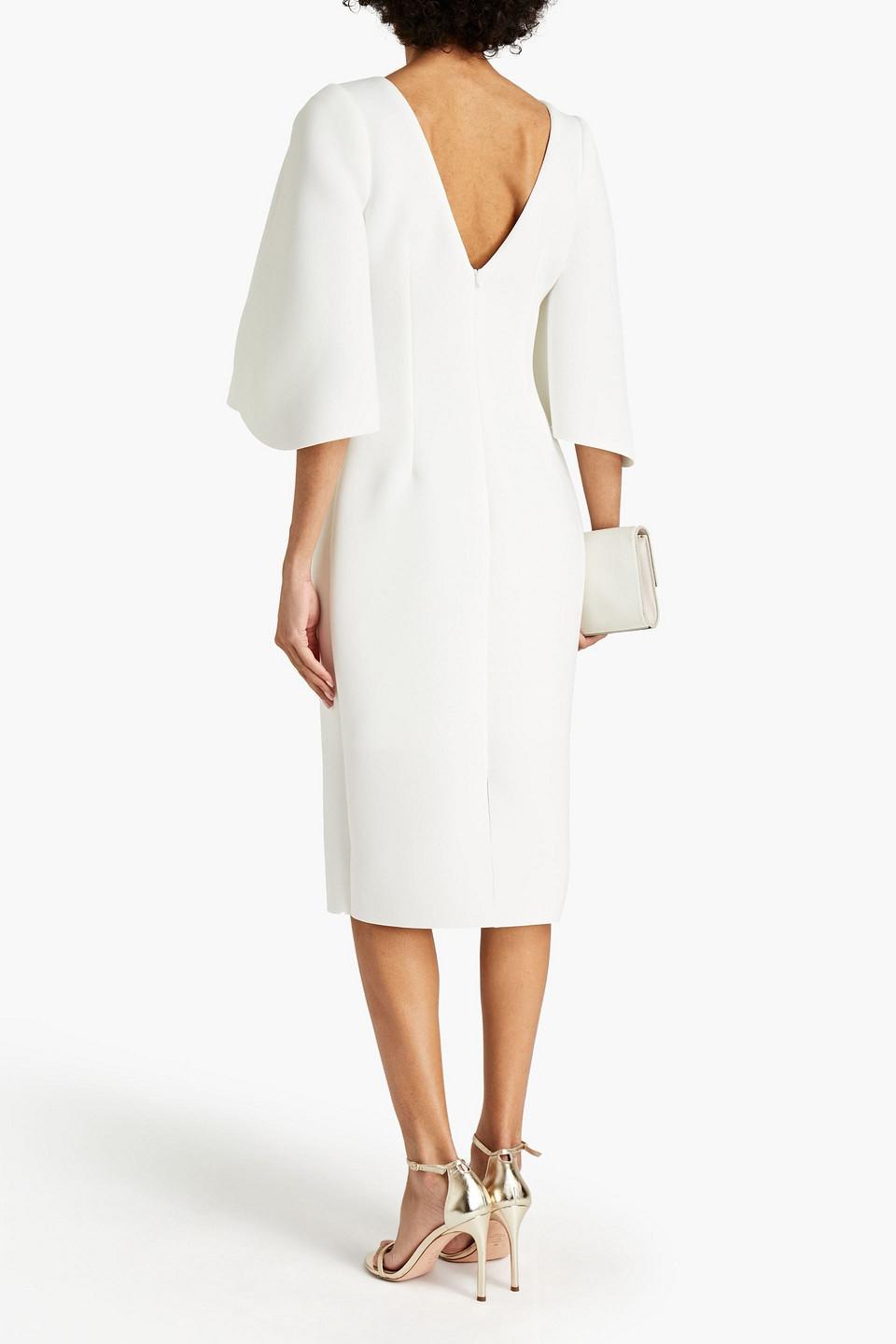 Badgley Mischka Synthetic Scuba Dress in White | Lyst