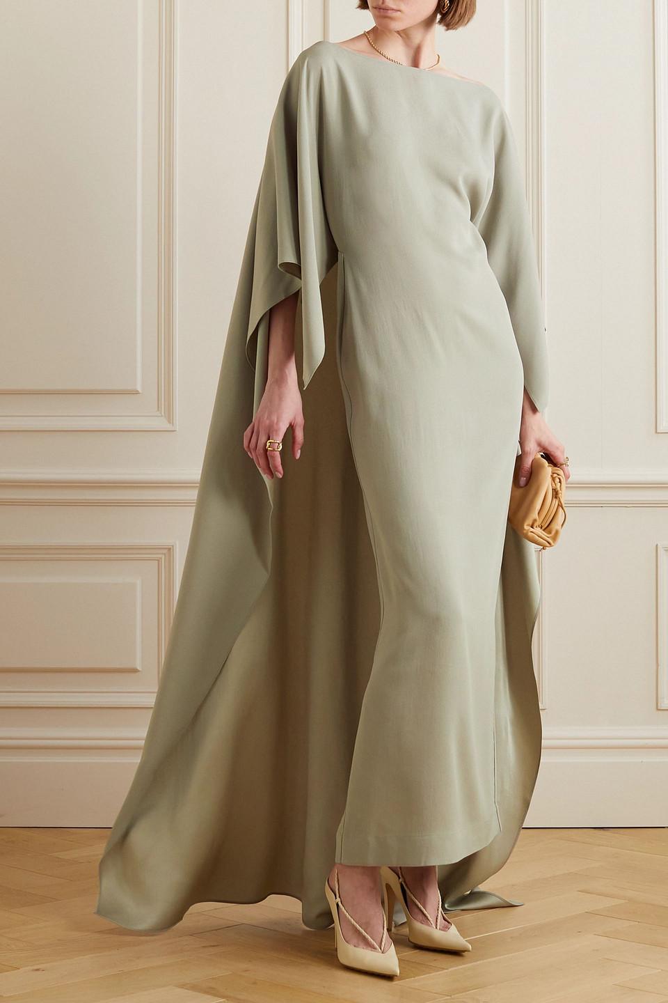slim fit dress slacks Taller Marmo Green Poseidon Gown main image 1