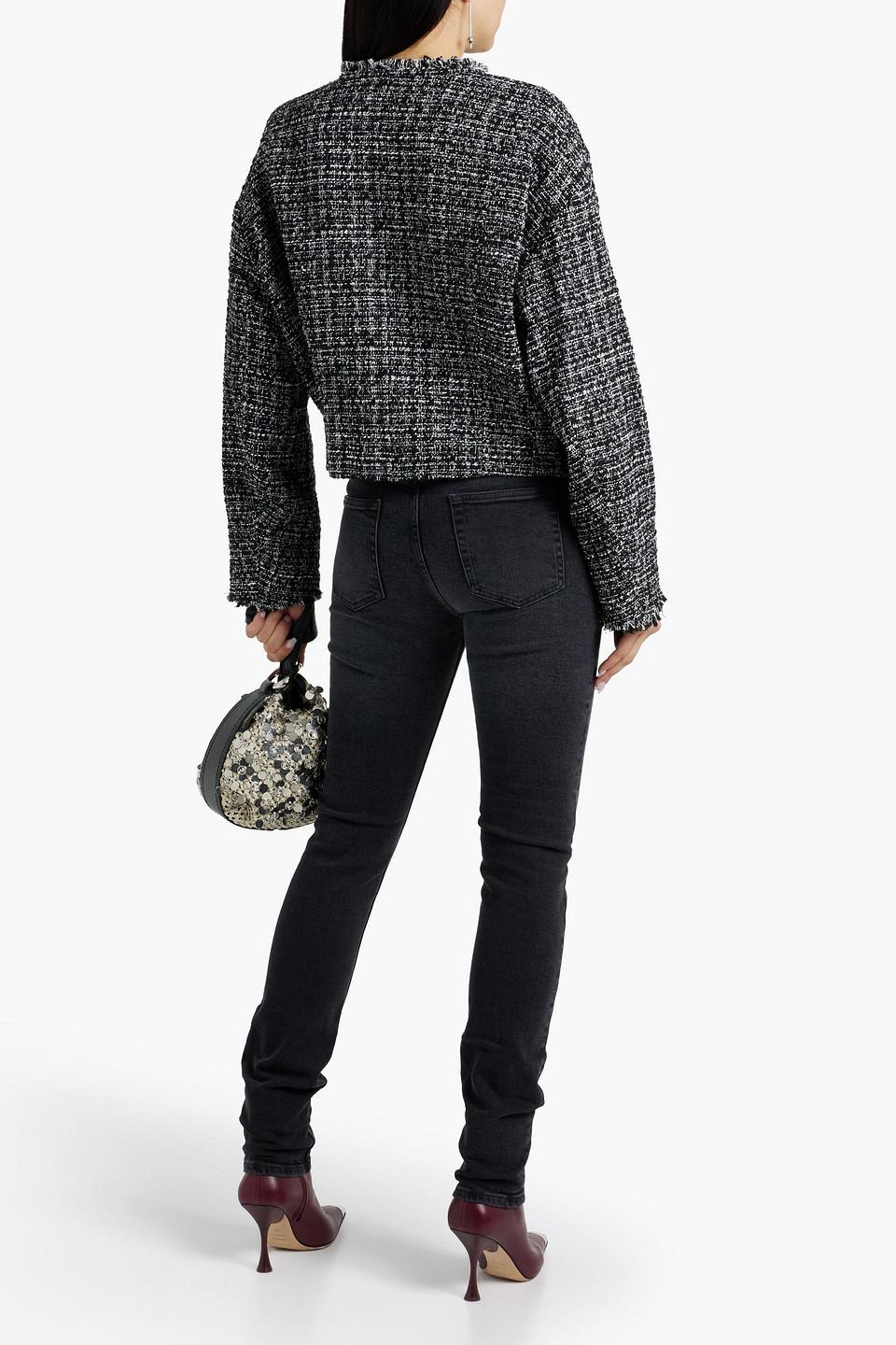 IRO Luna Boucl tweed Jacket in Black Lyst