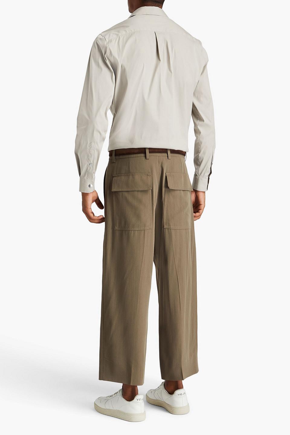 Cropped twill pants store