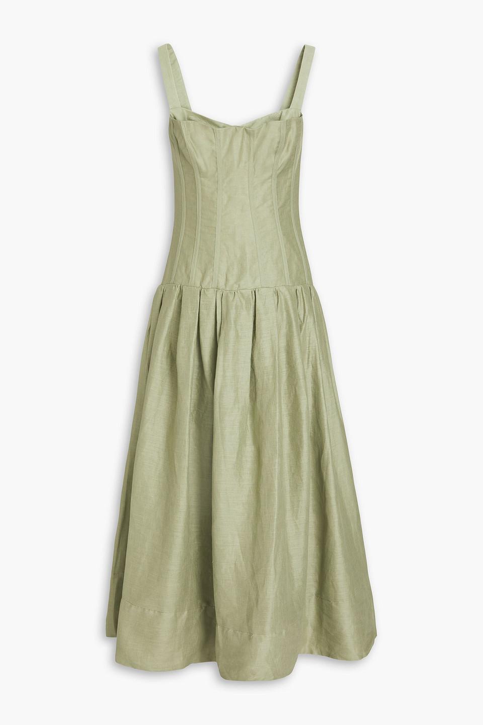 nicholas green dress Nicholas Misty Midi Dress, 4 / Green