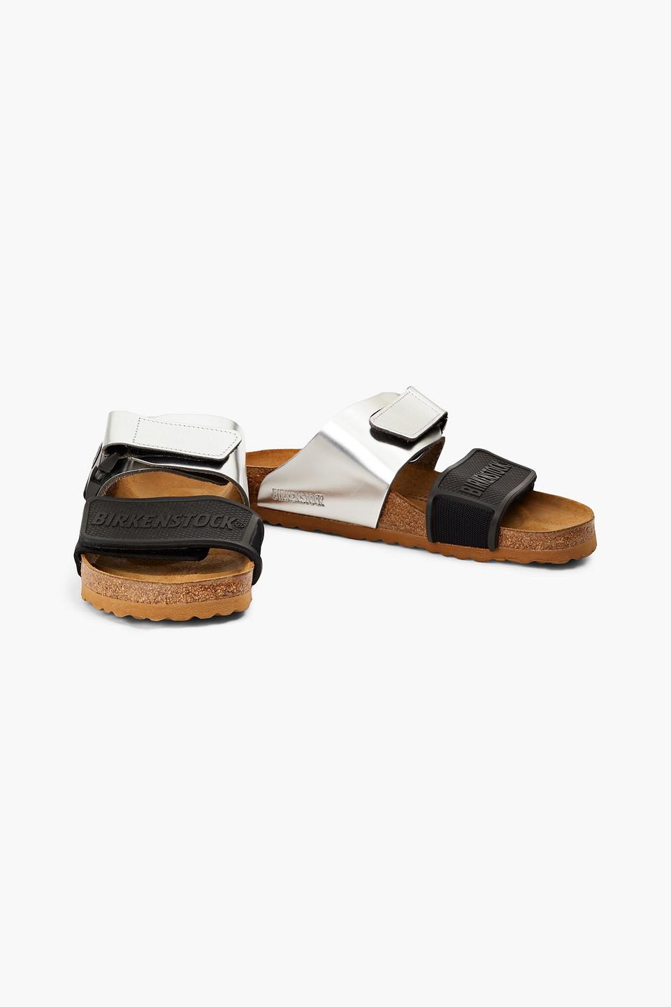 Rick Owens X Birkenstock Rotterdam Rubber And Mirrored-leather Sandals in  Metallic | Lyst