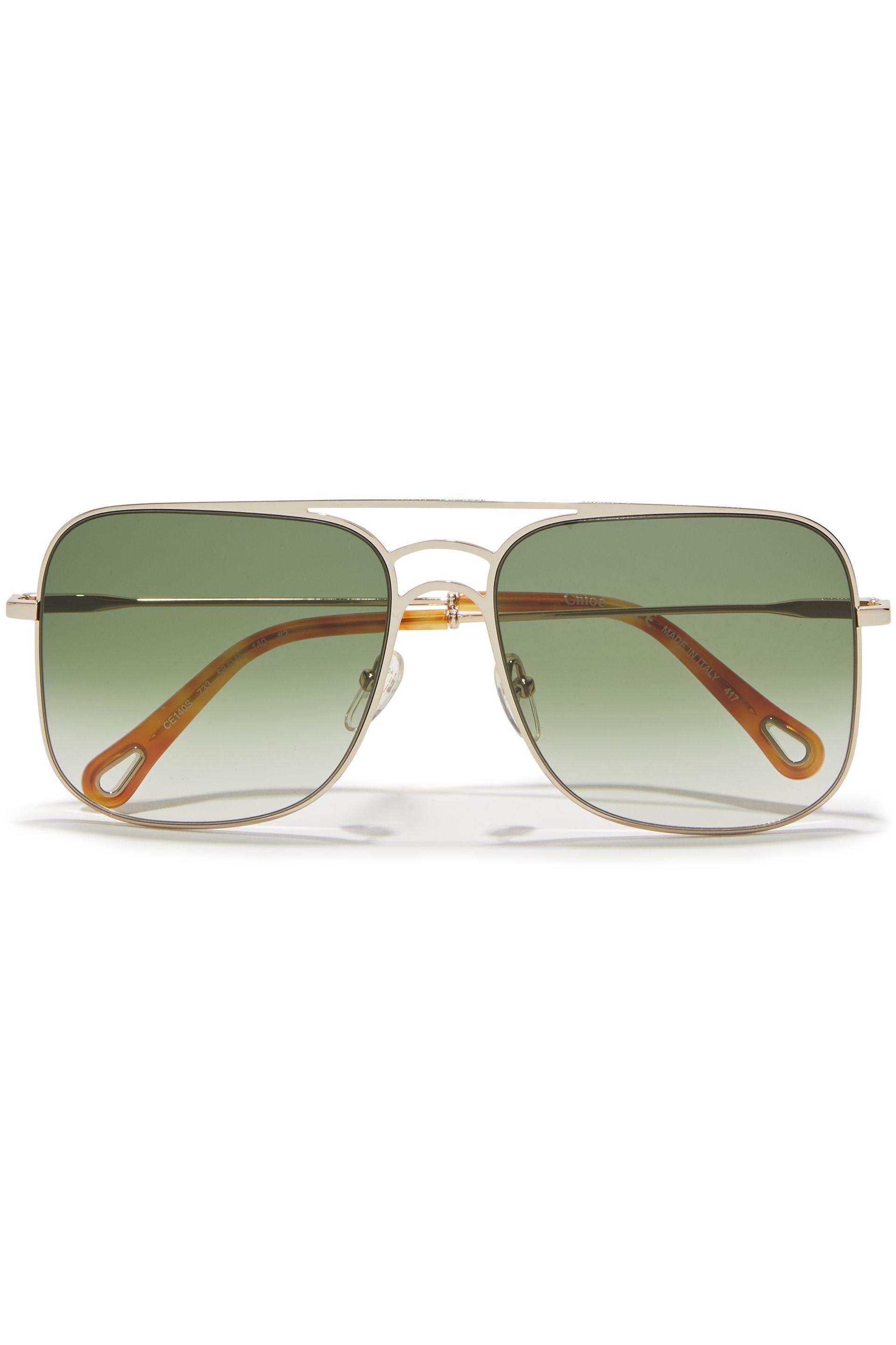 chloe square aviator sunglasses