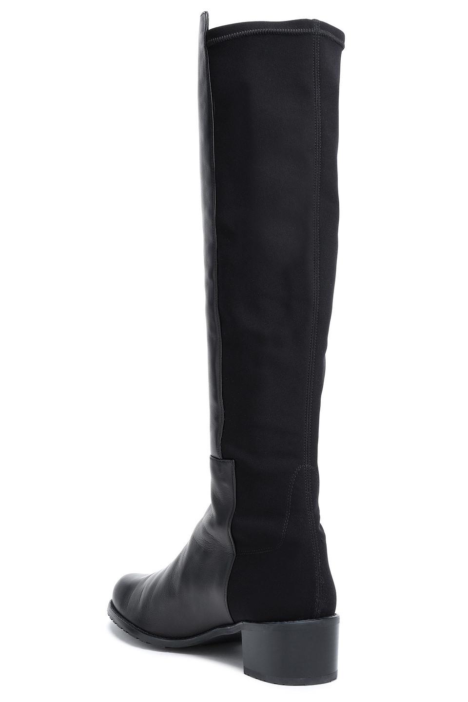 leather and neoprene boots