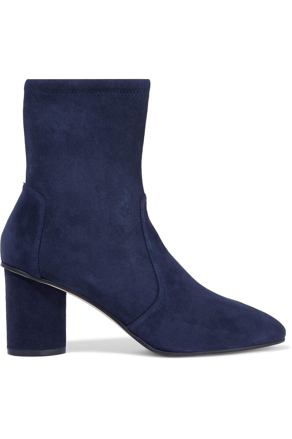 stuart weitzman navy blue boots