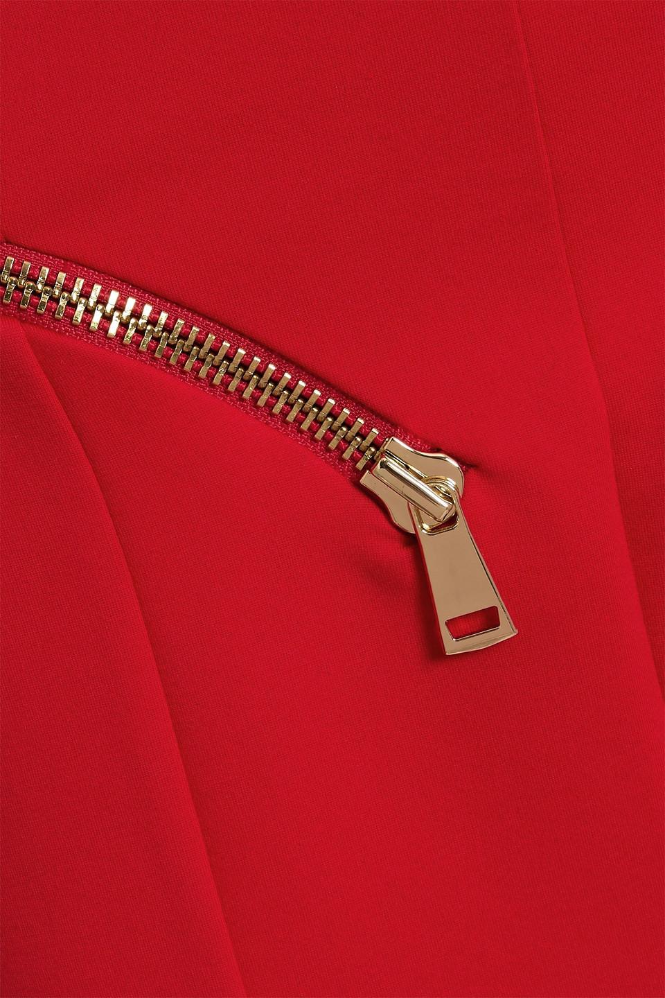 Area Zip-Detailed Cady Maxi Dress in Red | Lyst