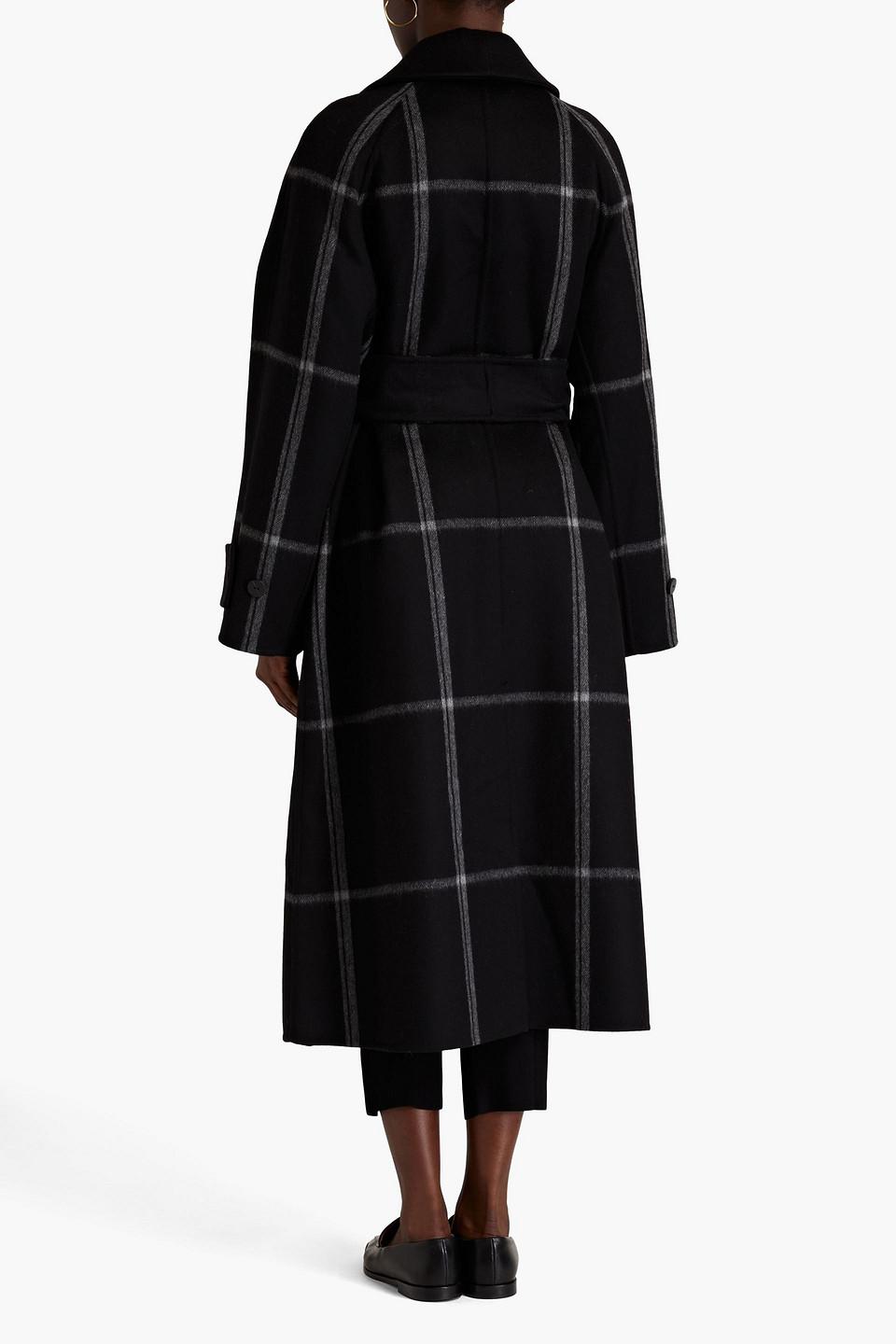 Acne studios checked sales felt coat