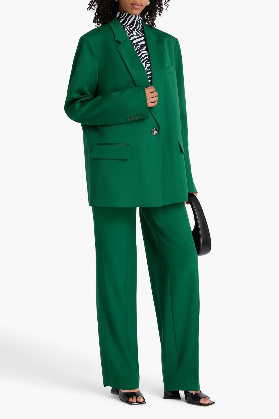 The Attico Wool-blend Twill Blazer in Green Lyst UK