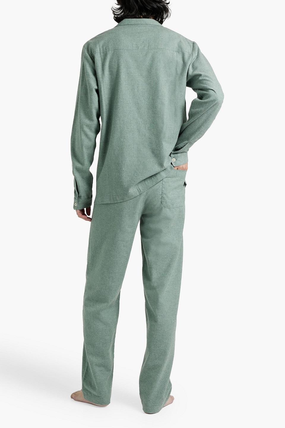 Hamilton and Hare Cotton jersey Pajama Pants in Green for Men Lyst