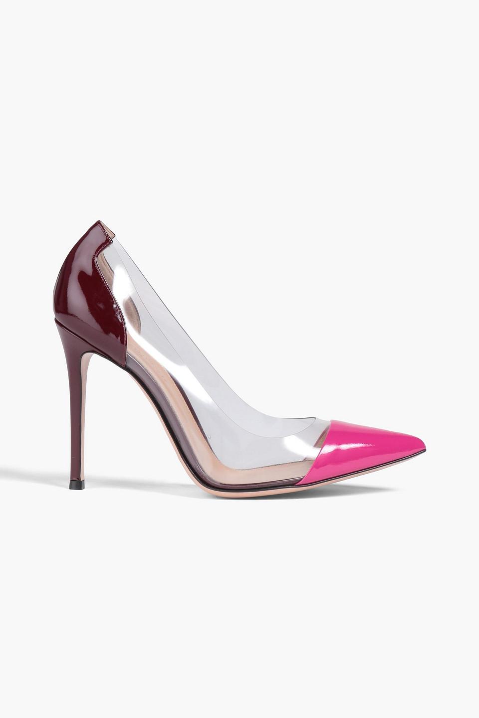 gianvito rossi plexi 100 leather and pvc pumps
