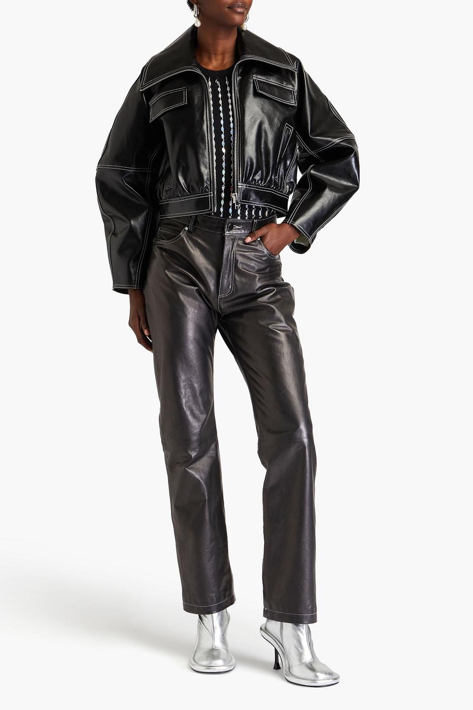 Ganni biker jacket hotsell