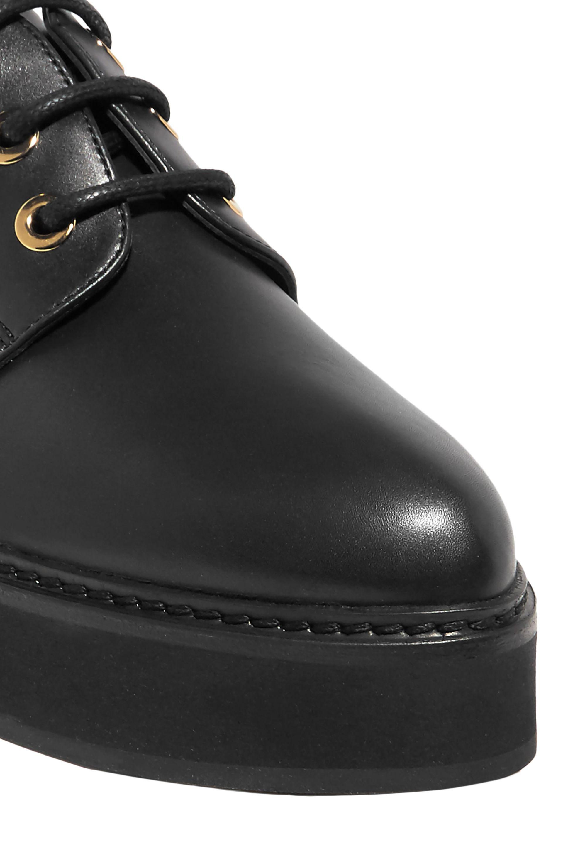 leather platform brogues