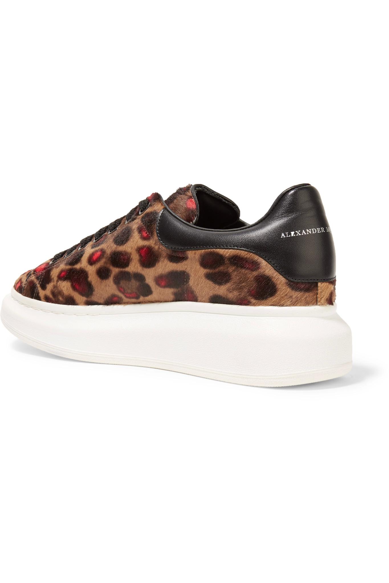 leopard print alexander mcqueen sneakers