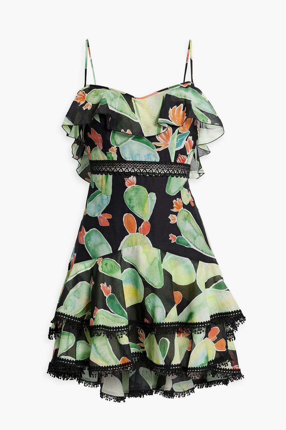 charo ruiz green dress Charo Ruiz - Dafelle Long Dress