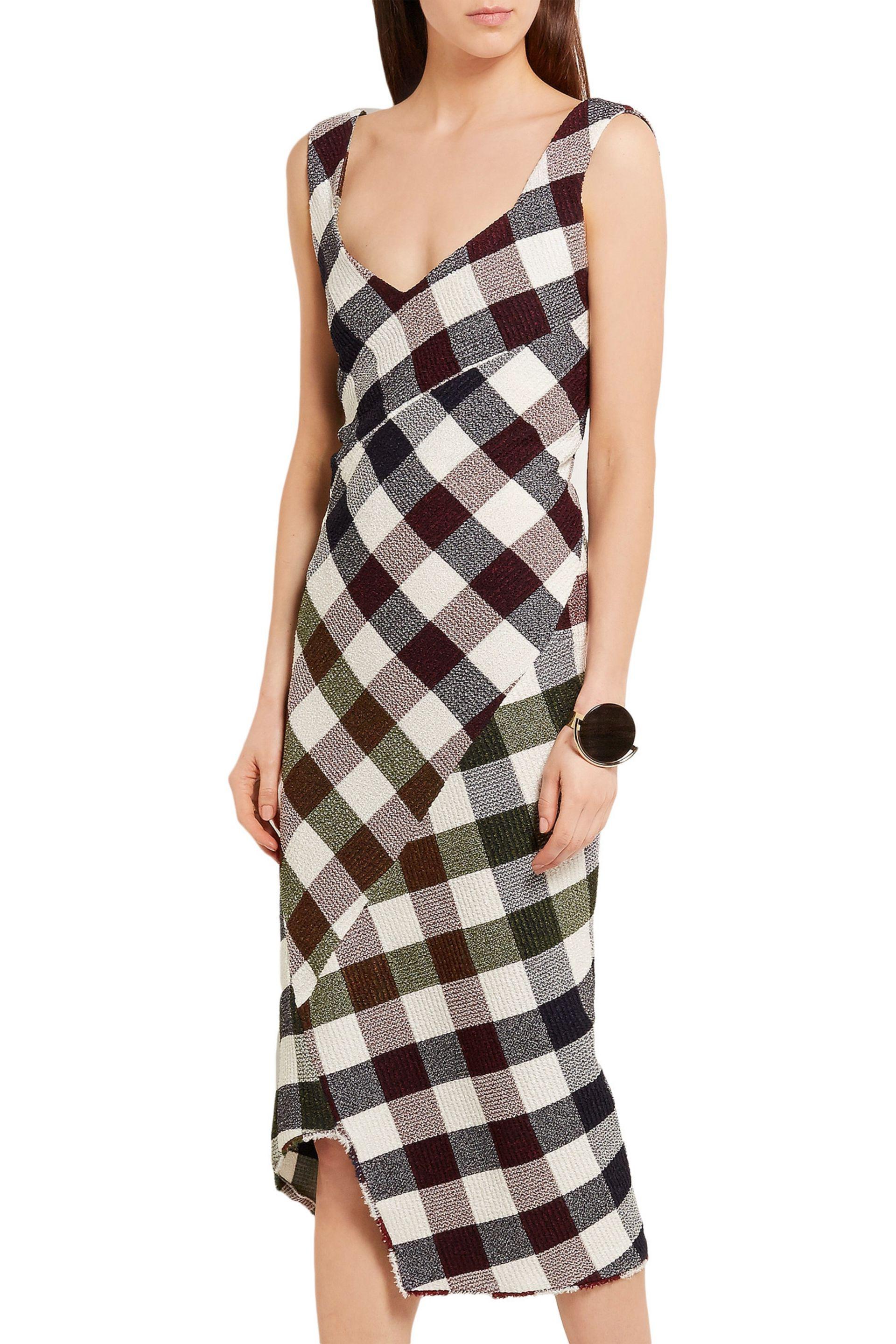 Victoria Beckham Cotton Gingham Stretch 