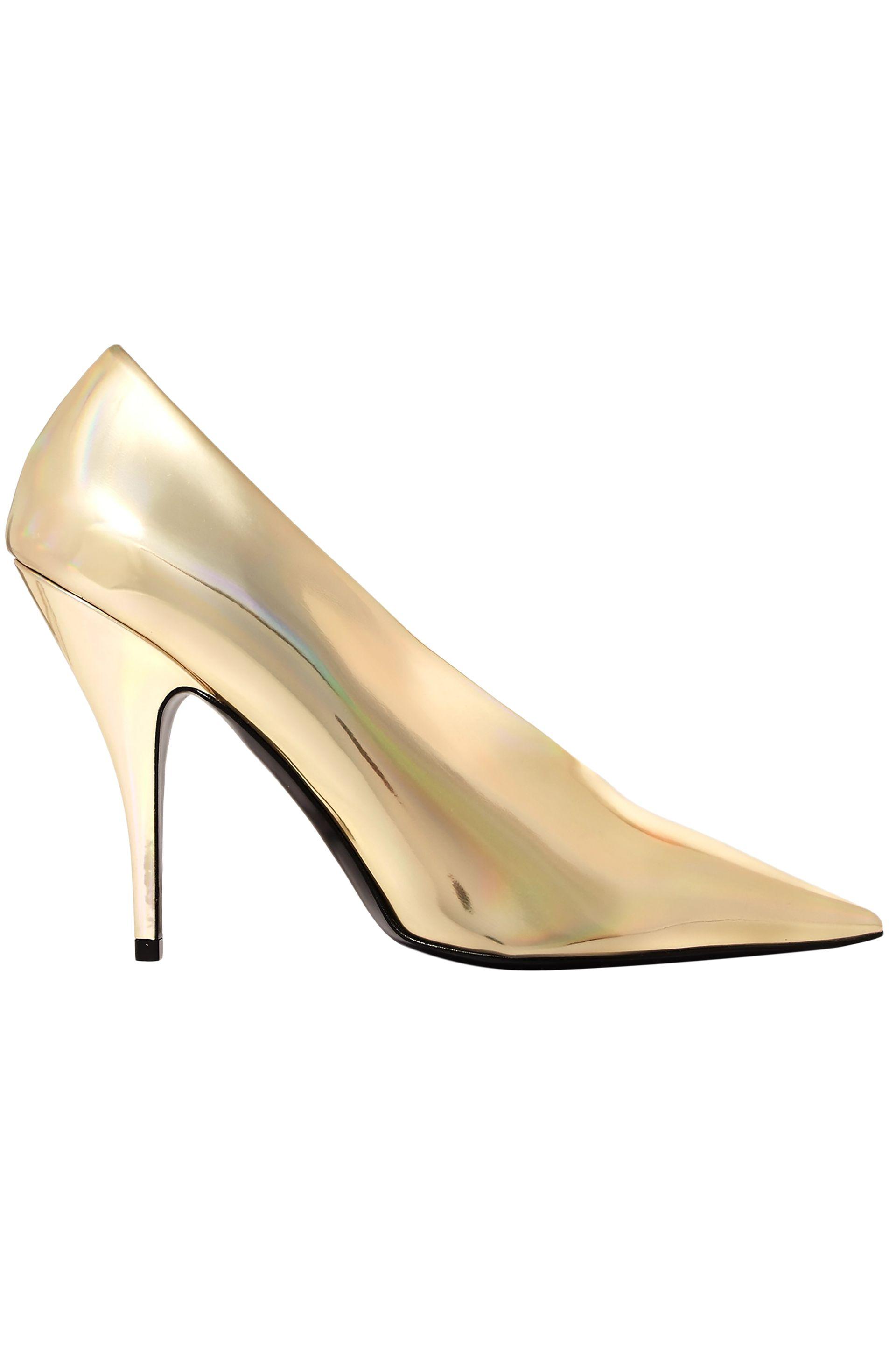 Stella McCartney Metallic Vinyl Pumps Platinum Lyst