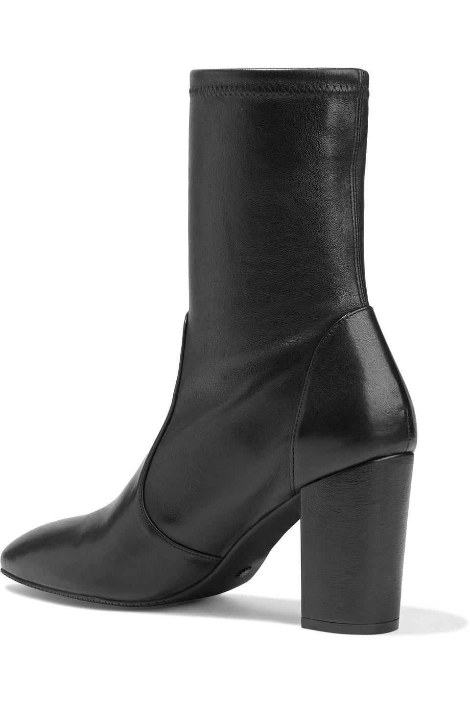 Stuart Weitzman Yuliana Stretchleather Sock Boots Black Lyst