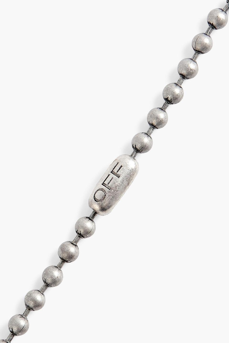 Off-White c/o Virgil Abloh Spray Typo Silver-tone Bracelet in Metallic for  Men