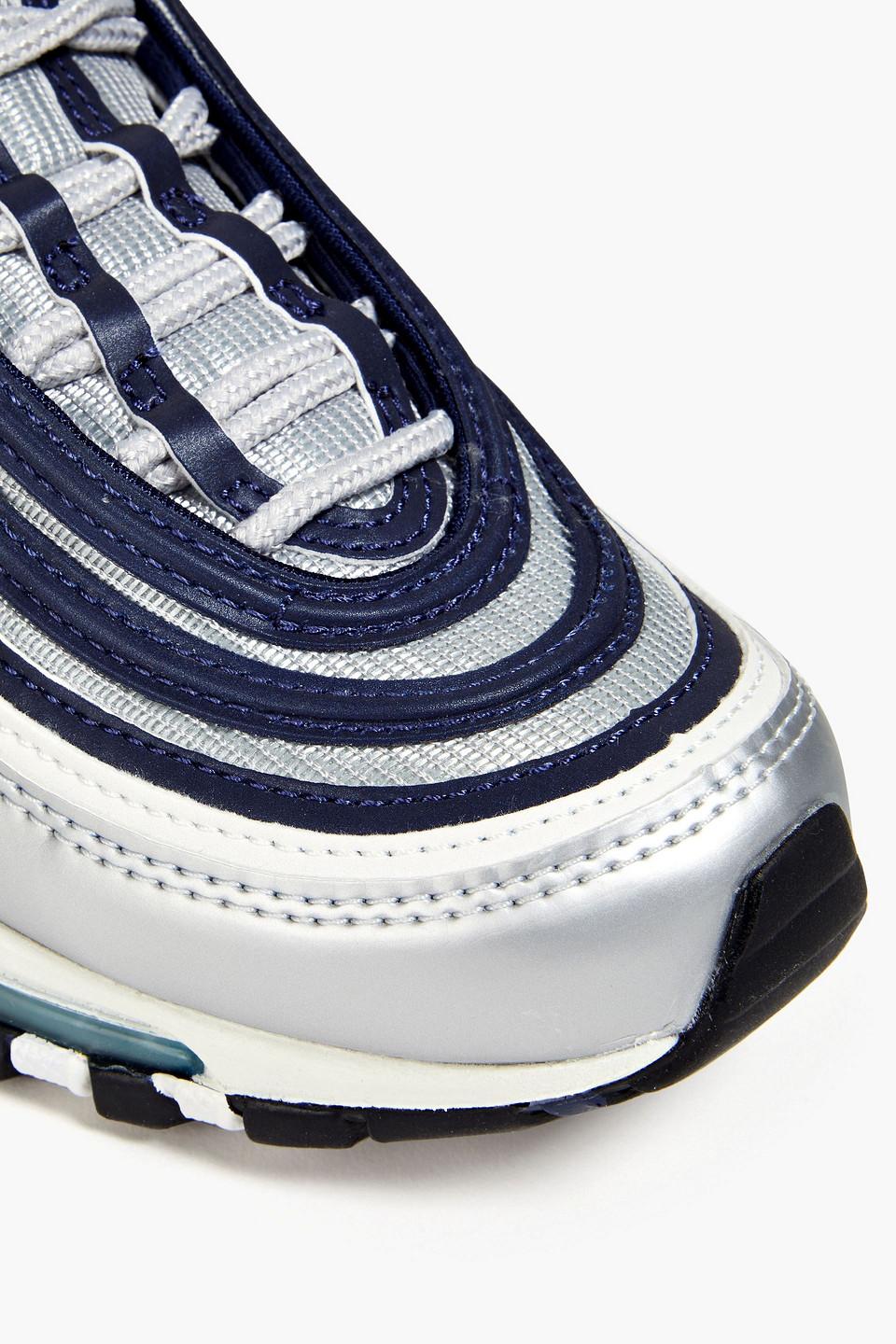 Nike Air Max 97 Mesh And Faux Leather Sneakers in Blue | Lyst