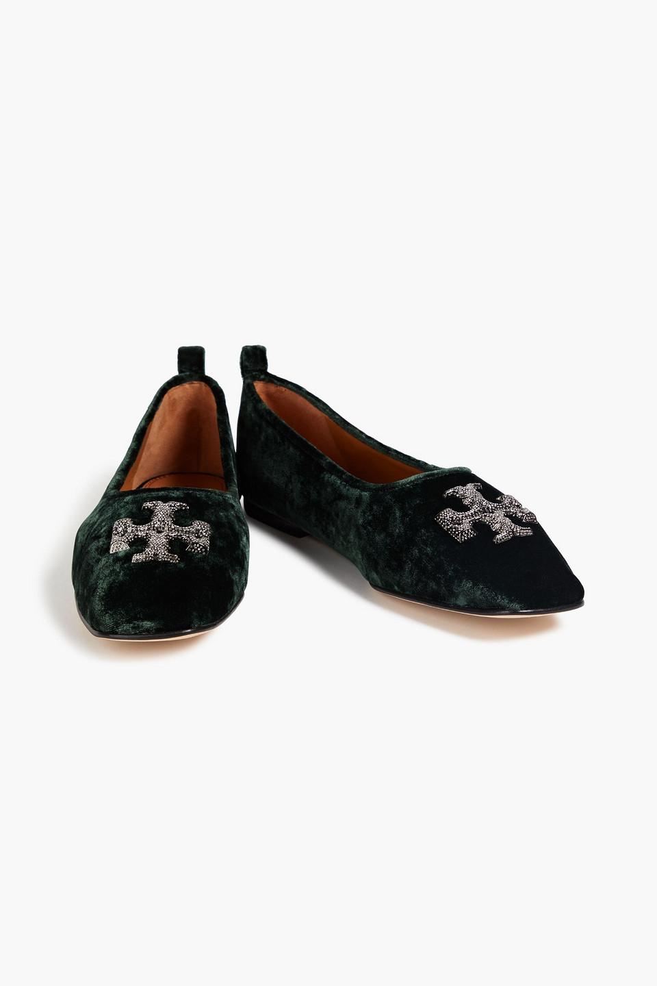 Tory burch velvet flats new arrivals