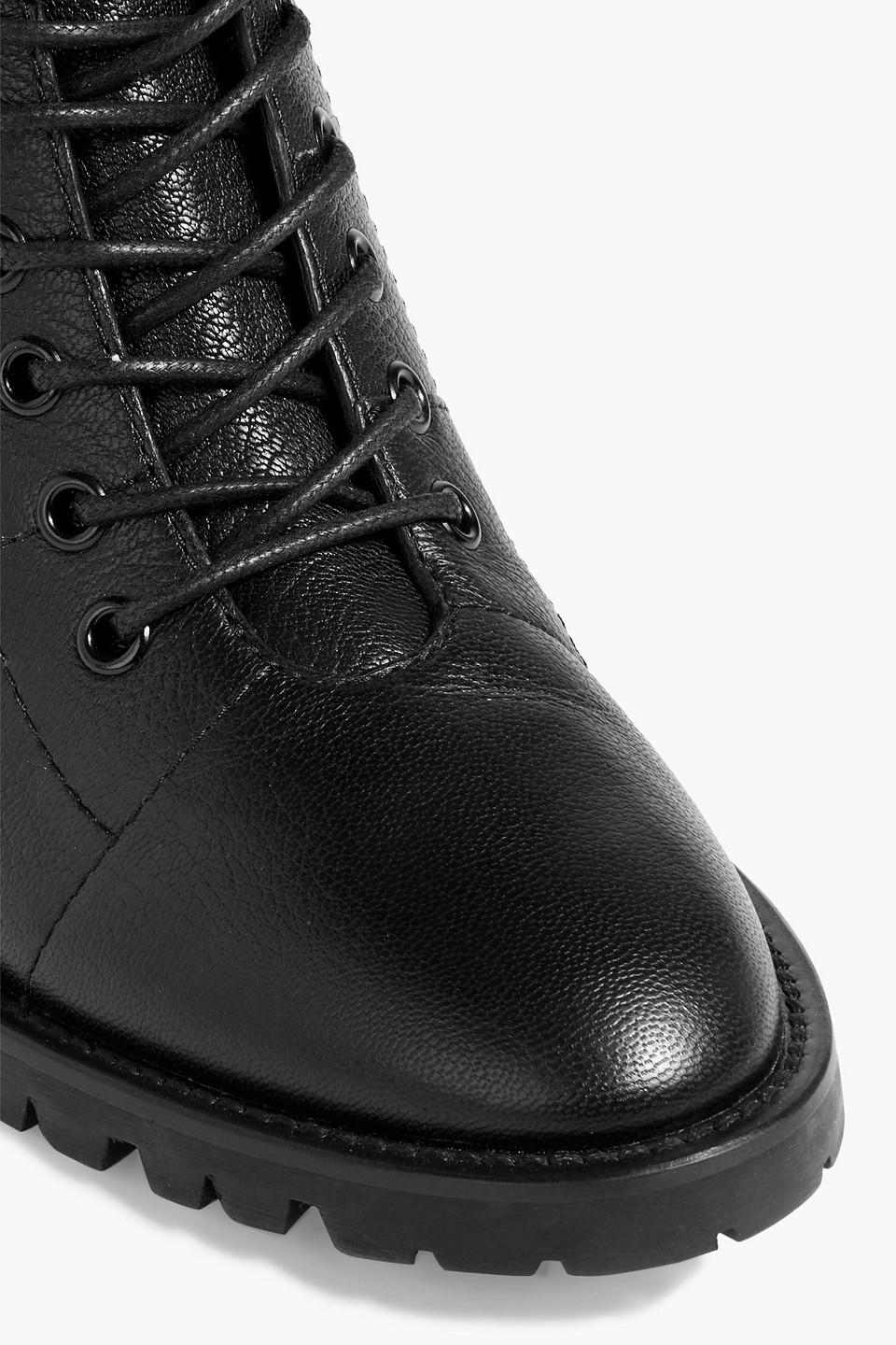 Jimmy Choo Cruz 65 Lace up Pebbled leather Ankle Boots in Black Lyst