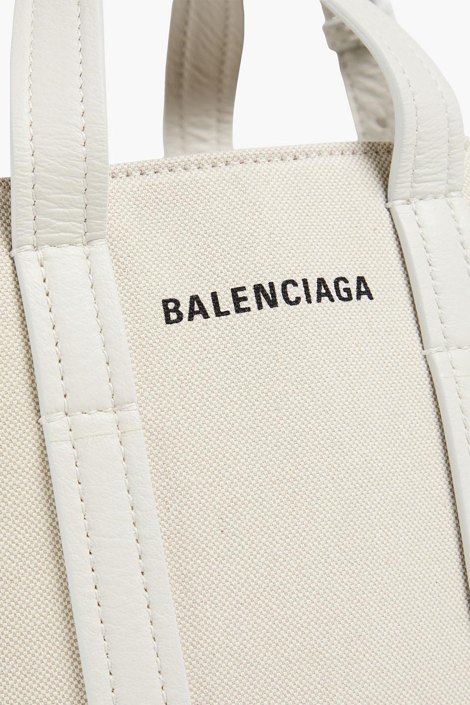 Balenciaga Everyday 2.0 Xs North-south Leather-trimmed Canvas Tote