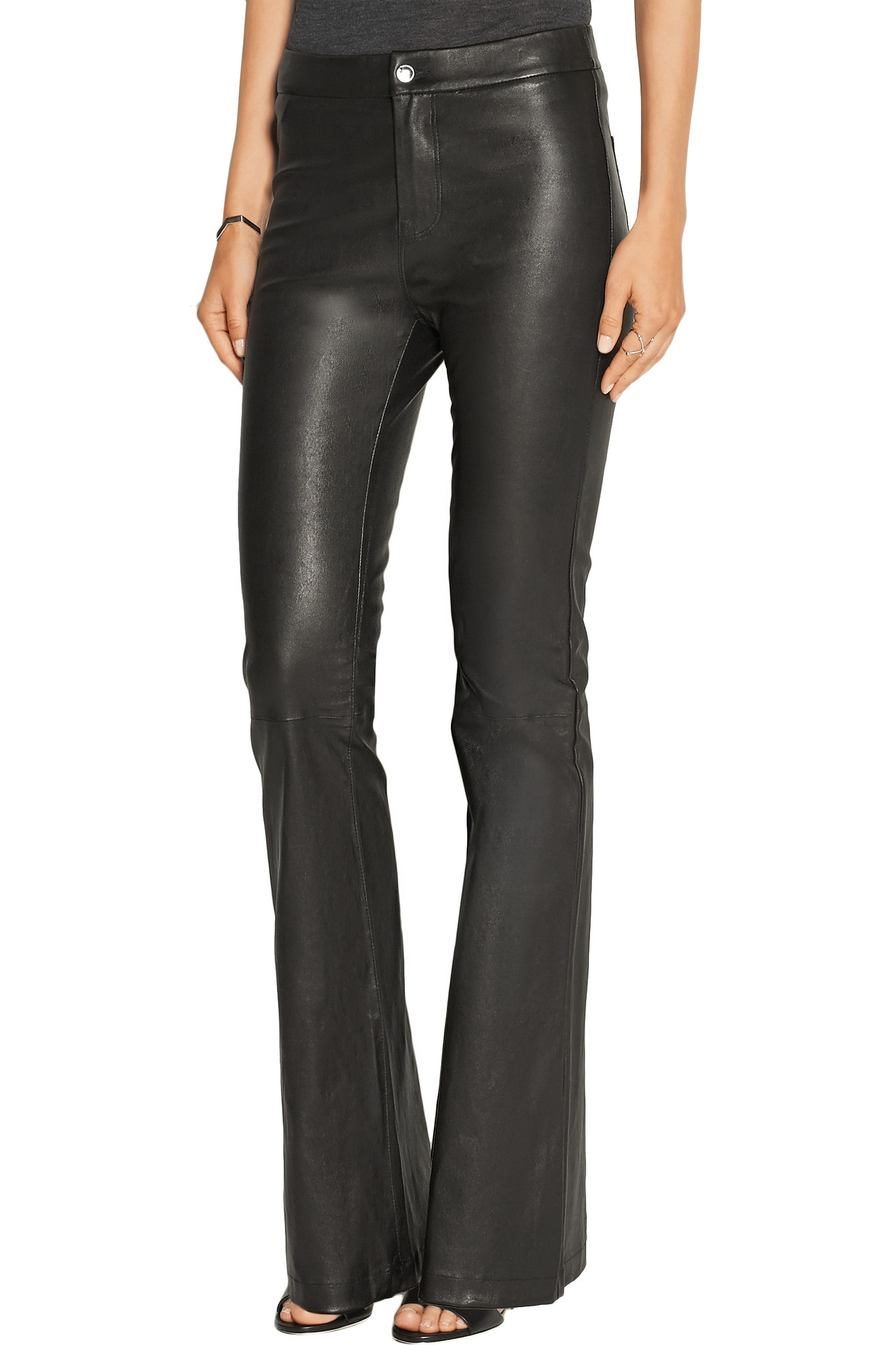Lyst - J Brand Vivia Stretch-Leather Pants in Black